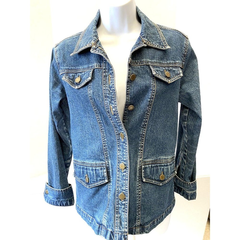 Vintage Falls Creek Denim Blazer Jean Jacket Size Small